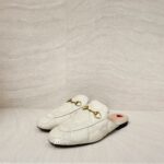 Gucci Princetown Slipper Leather White GHW
