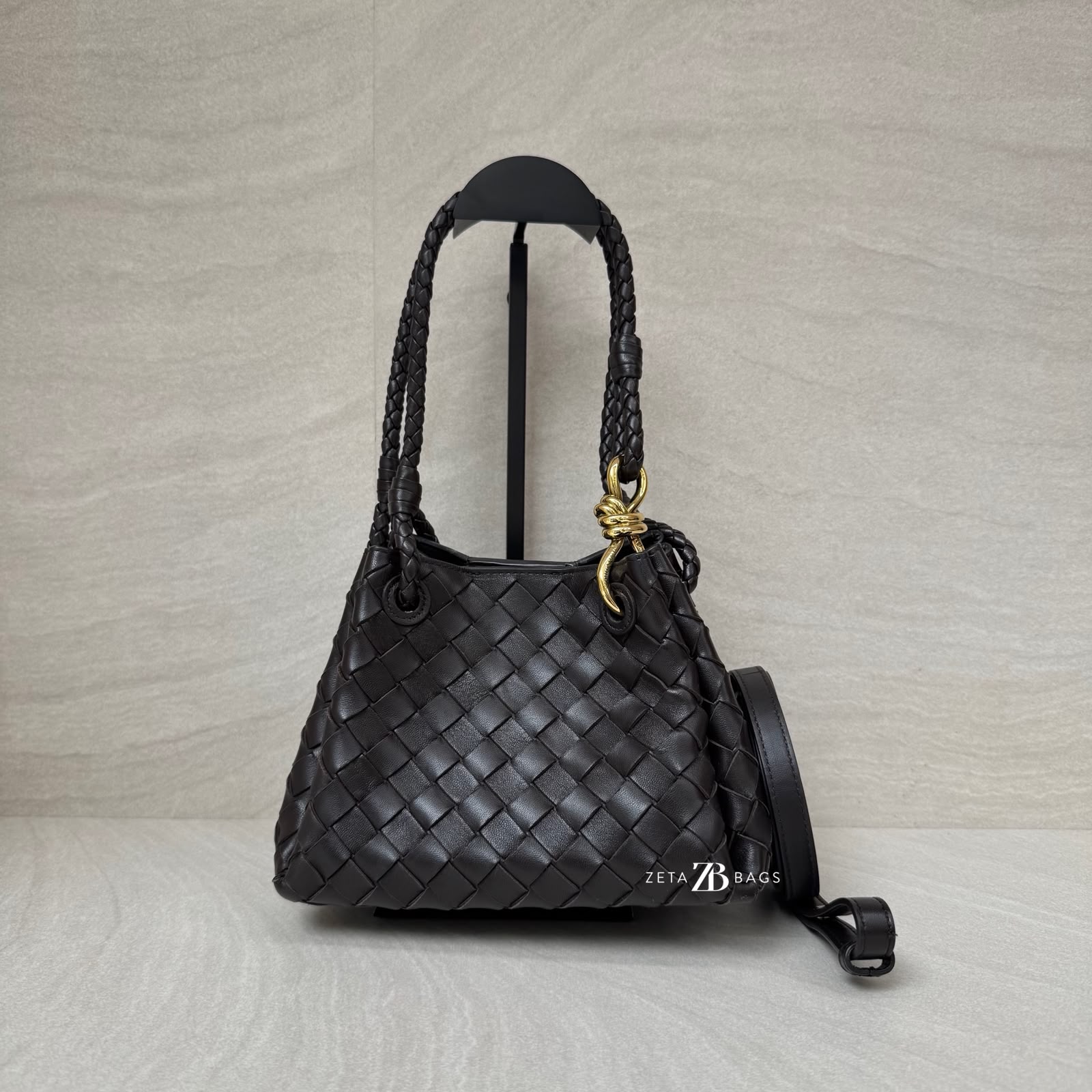 Bottega Veneta Small Parachute Intrecciato Fondant GHW