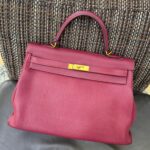 Hermes Kelly 35 Grenade Togo Gold Hardware