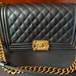 Chanel Boy Medium 25 Black Caviar GHW