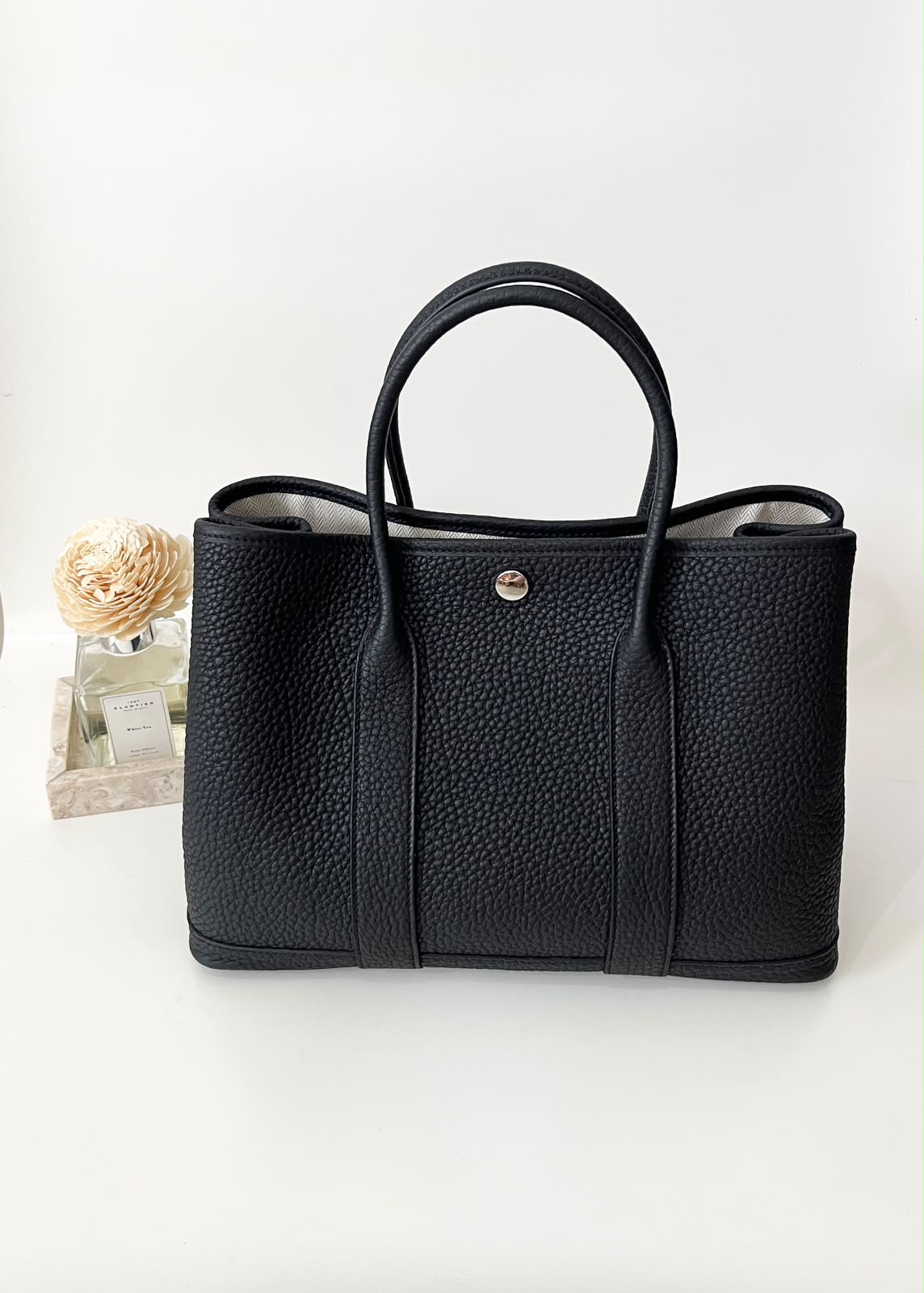 Hermes Garden Party 30 Black Leather PHW