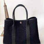 Hermes Garden Party 30 All Black Canvas PHW