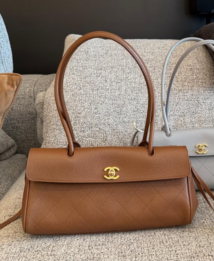 Chanel East West Caramel Caviar GHW