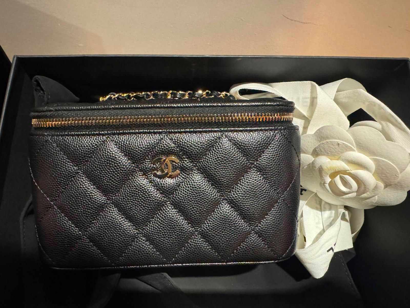 Chanel Vanity Rectangle Black Caviar GHW