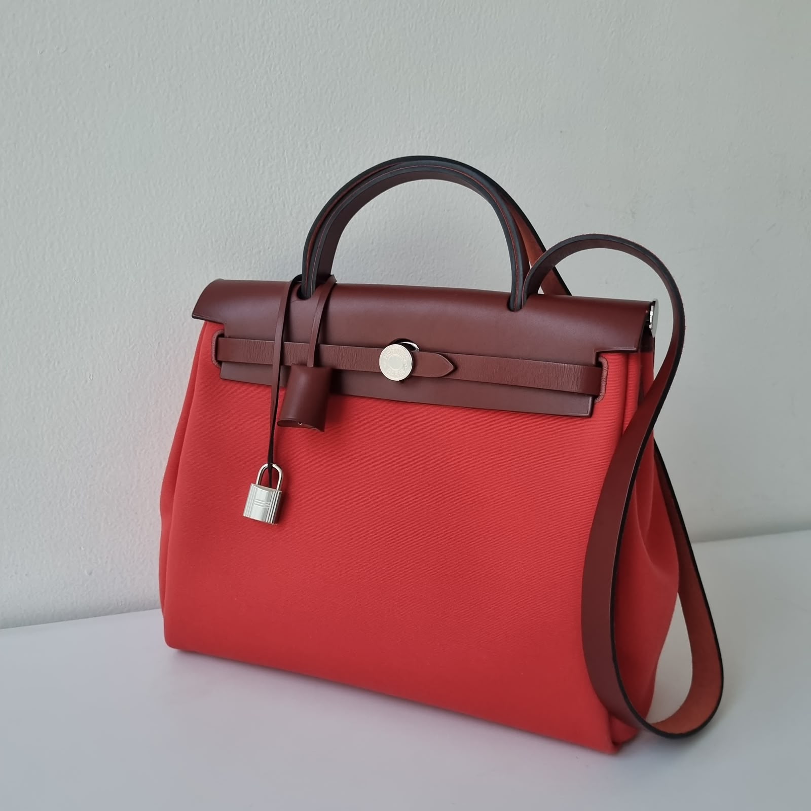 Hermes Herbag 31 Rouge Radiux / Rouge H PHW