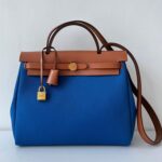 Hermes Herbag 31 blue brighton/natural GHW