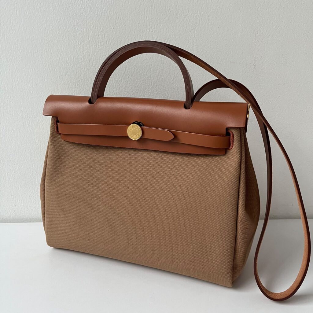 Hermes Herbag 31 Chai/Natural GHW