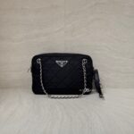 Prada Impuntu Shoulder Bag Nylon Black SHW