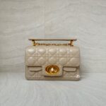DIOR Small Jolie Top Handle Powder Beige Pearl GHW