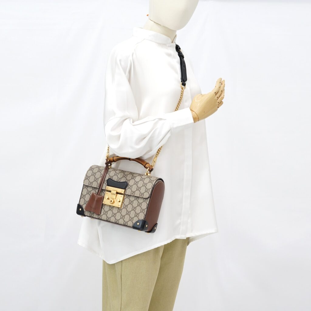 Gucci Padlock Bamboo GG Supreme Brown Black GHW