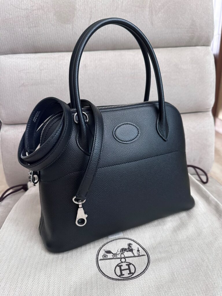 Hermes Bolide 27 black epsom PHW