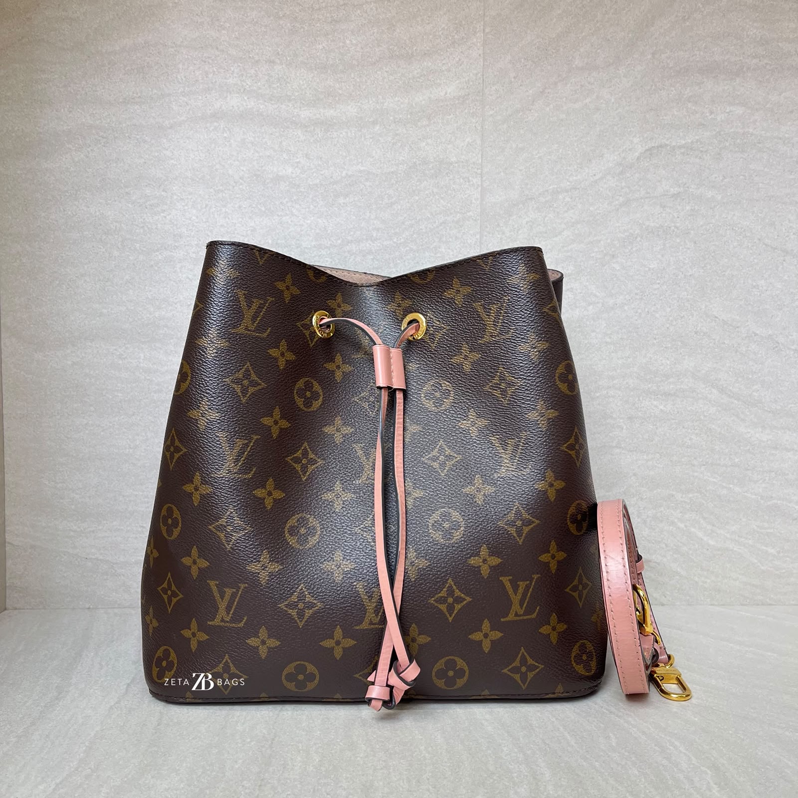 Louis Vuitton Neo Noe MM Monogram Rose Poudre GHW