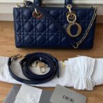 Dior Lady Djoy Medium Navy GHW