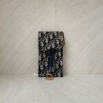 Dior Verticale Saddle Pouch Blue Dior Oblique Jacquard