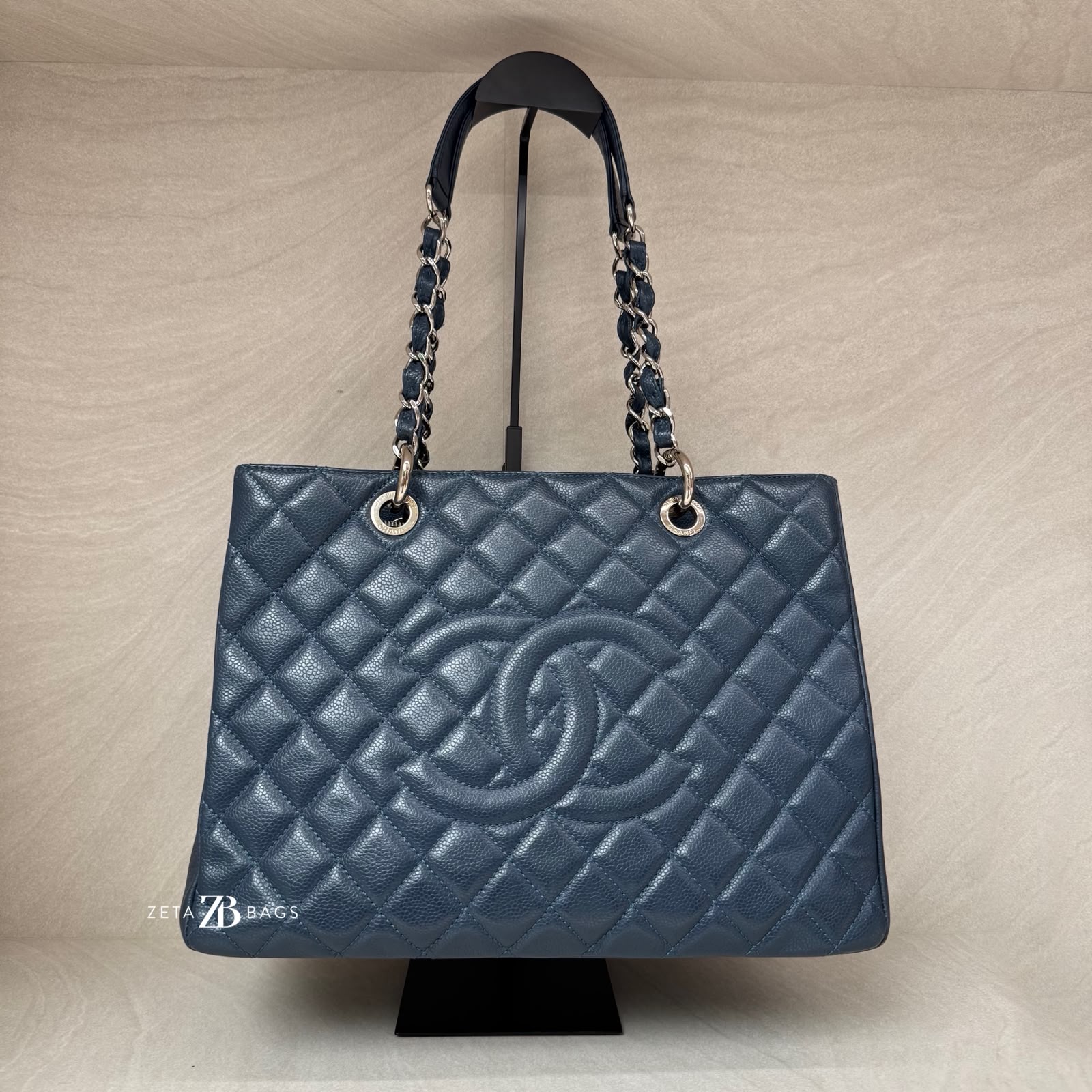 Chanel GST Caviar Navy SHW
