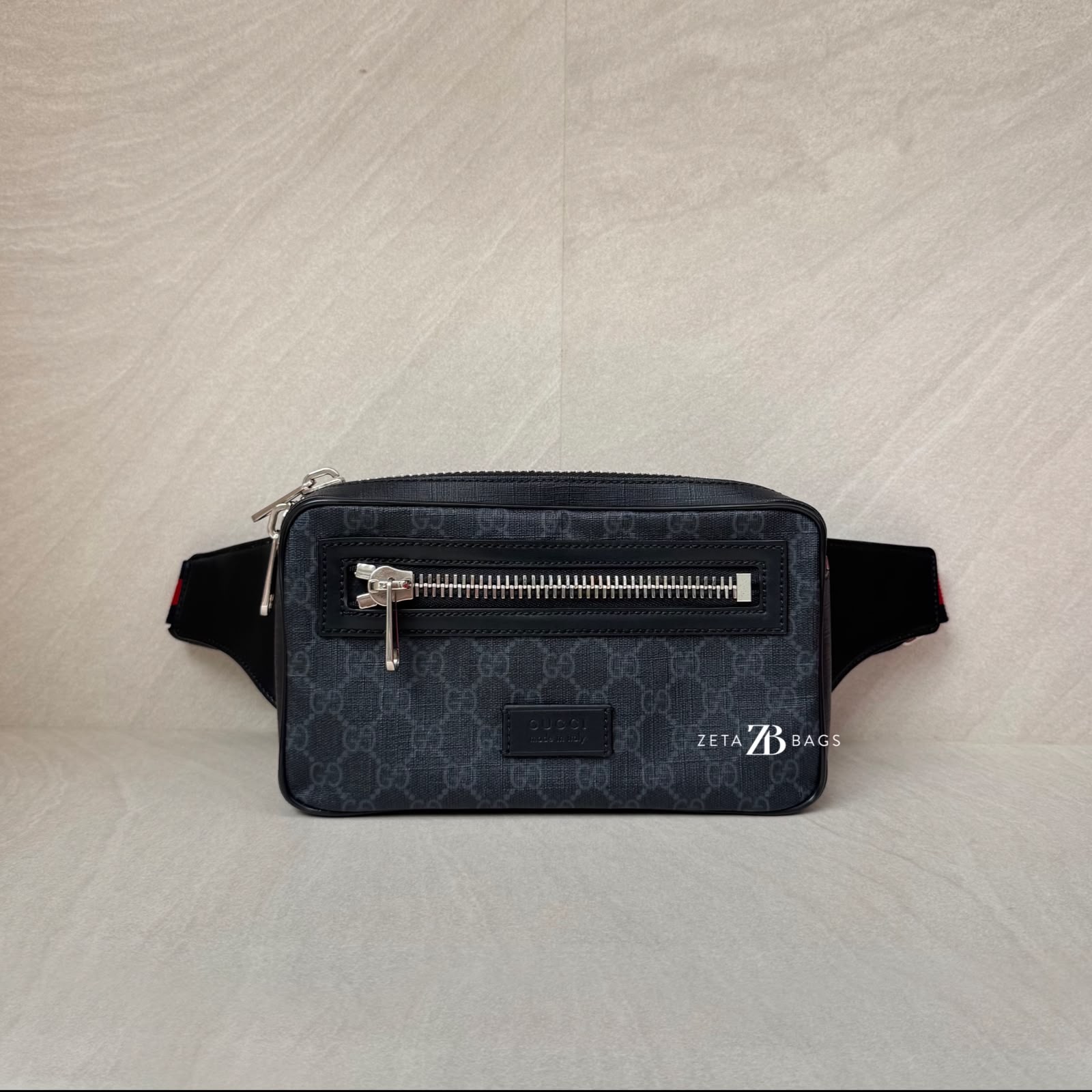 Gucci Belt Bag GG Supreme Black Grey SHW