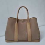 Hermes Garden Party 30 Etoupe/Biscuit PHW