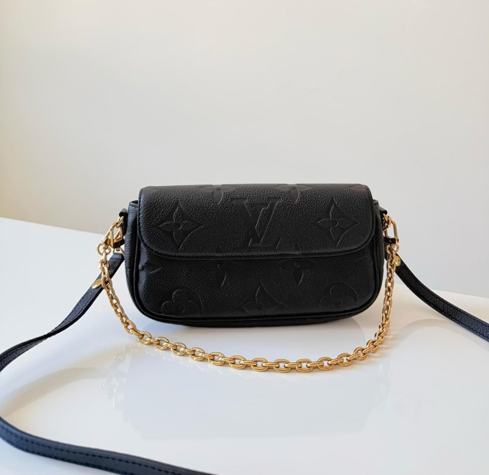Louis Vuitton Ivy Black Monogram Empreinte Leather GHW