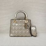 Dior Lady Dior Medium Metalic Gold GHW