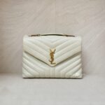 Saint Laurent Lou Lou Medium White GHW