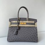 Hermes Birkin 30 Gris Agathe Ostrich GHW