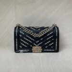 Chanel Boy 25 Lambskin Pearl Black SHW