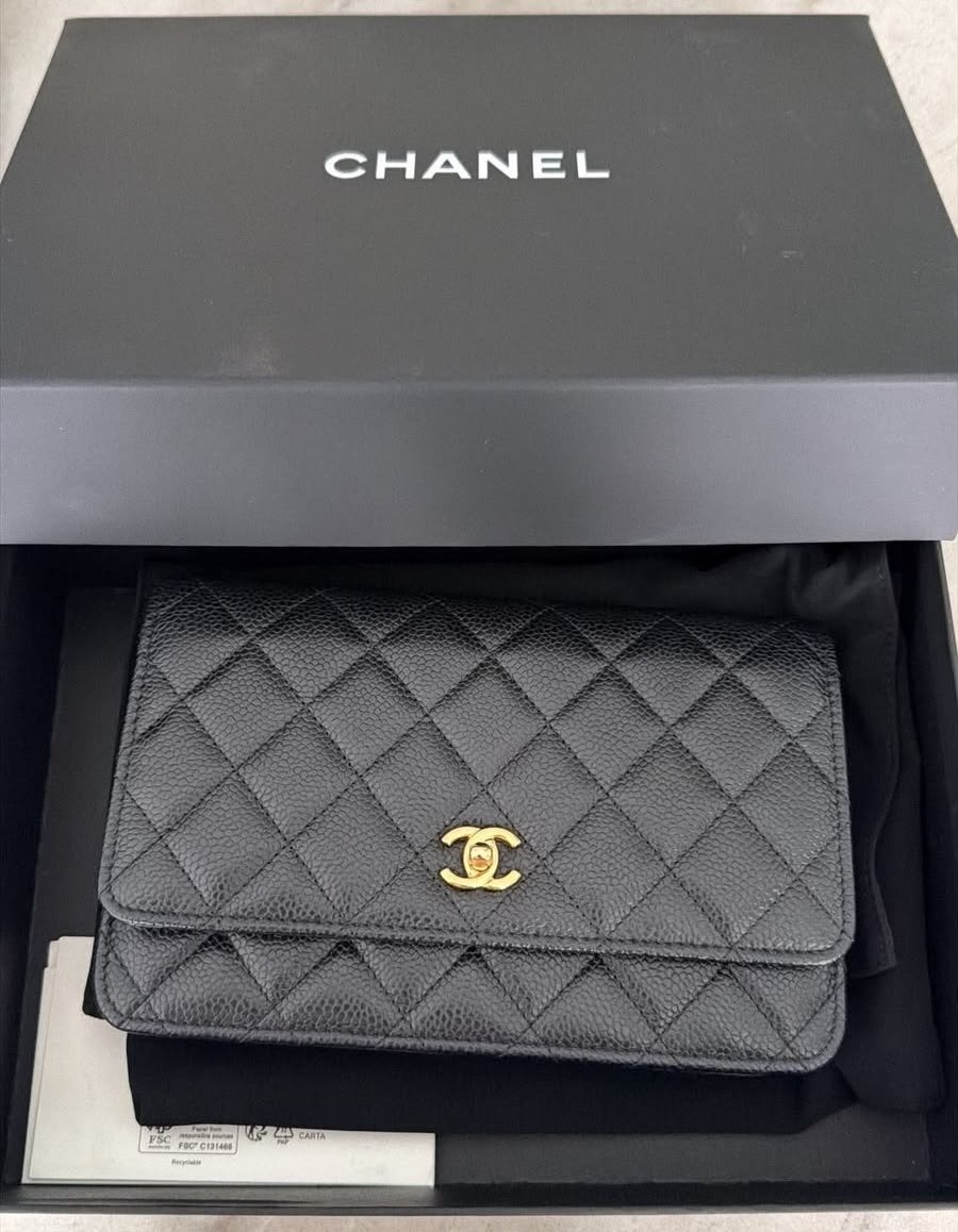 Chanel Classic WOC Black Caviar GHW