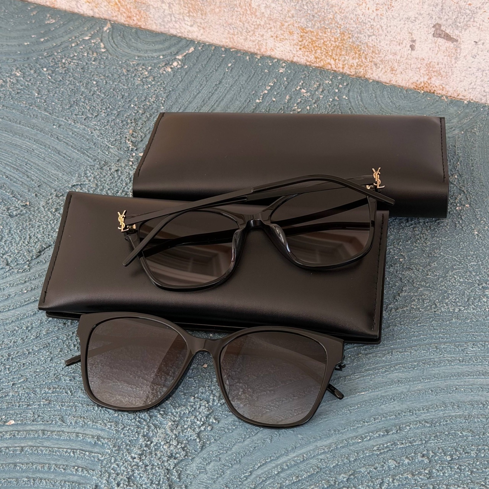 Saint Laurent YSL Sunglasses Black Black Smoke