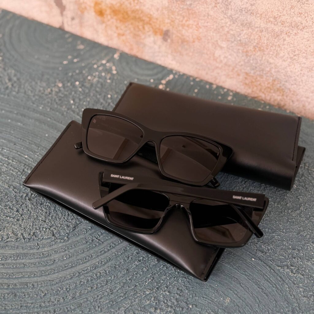 Saint Laurent YSL Mica Sunglasses Black Grey