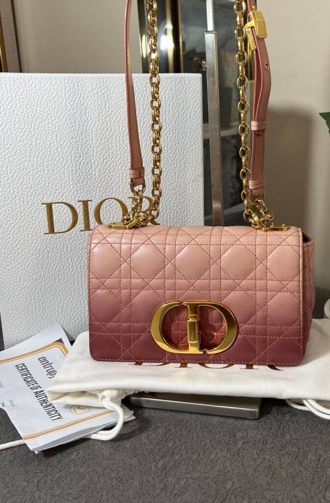 Dior Caro Small Gradation Pink - Purple GHW