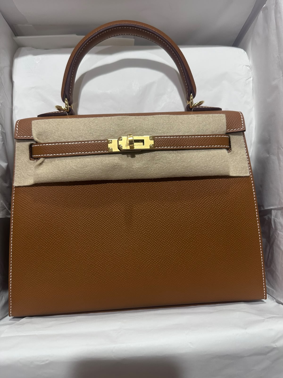 Hermes Kelly 25 Gold Epsom On GHW