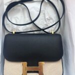 Hermes Constance 18 Black Epsom GHW