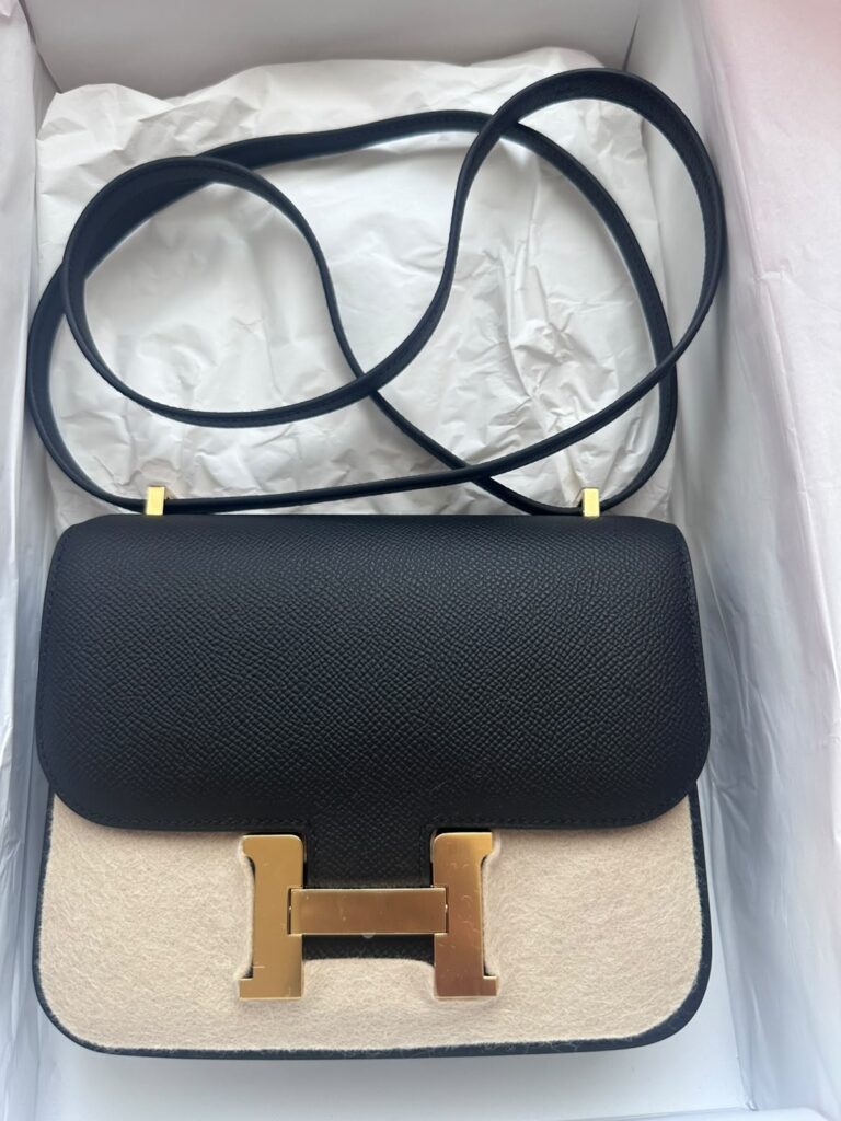 Hermes Constance 18 Black Epsom GHW