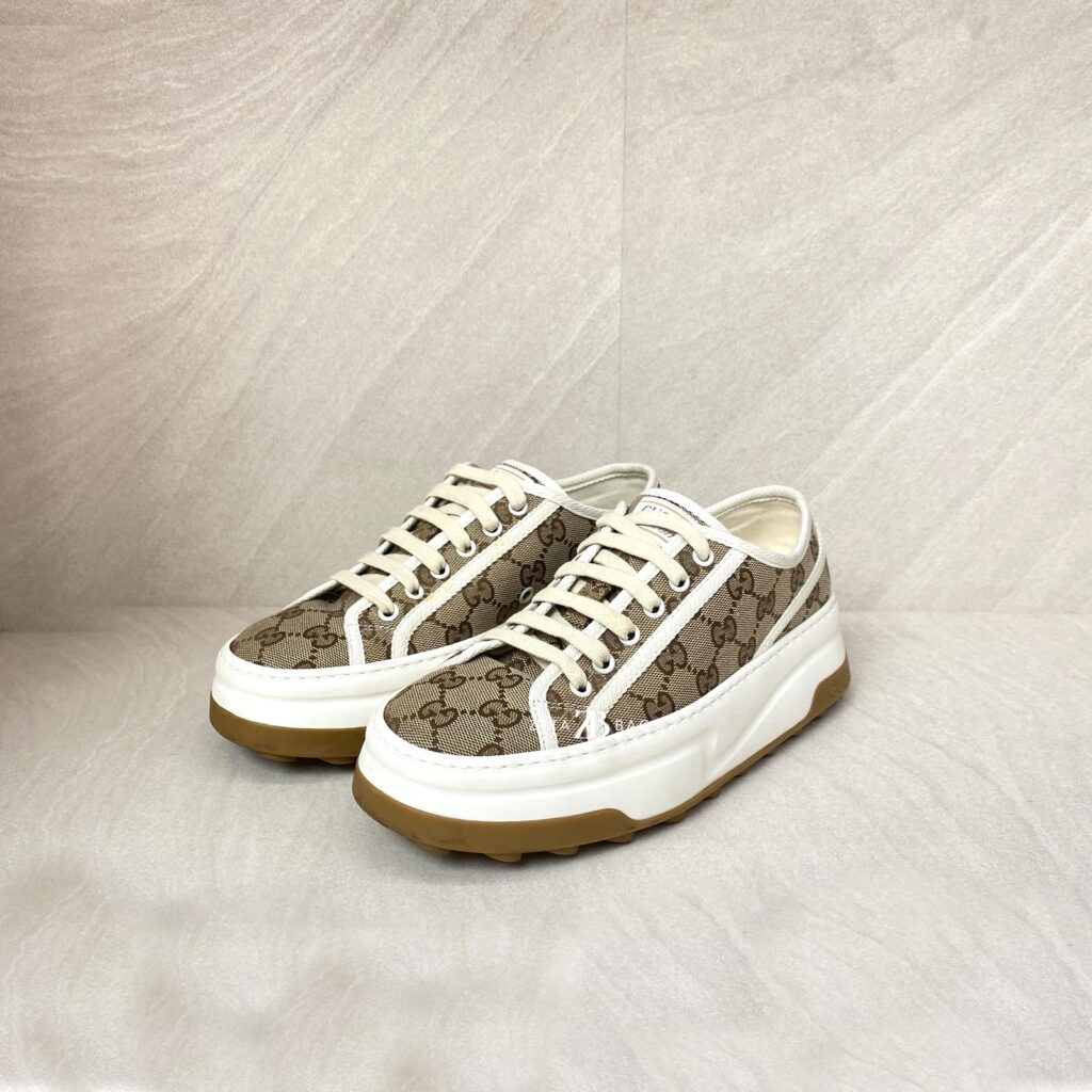 Gucci Tennis 1977 GG Canvas Beige White