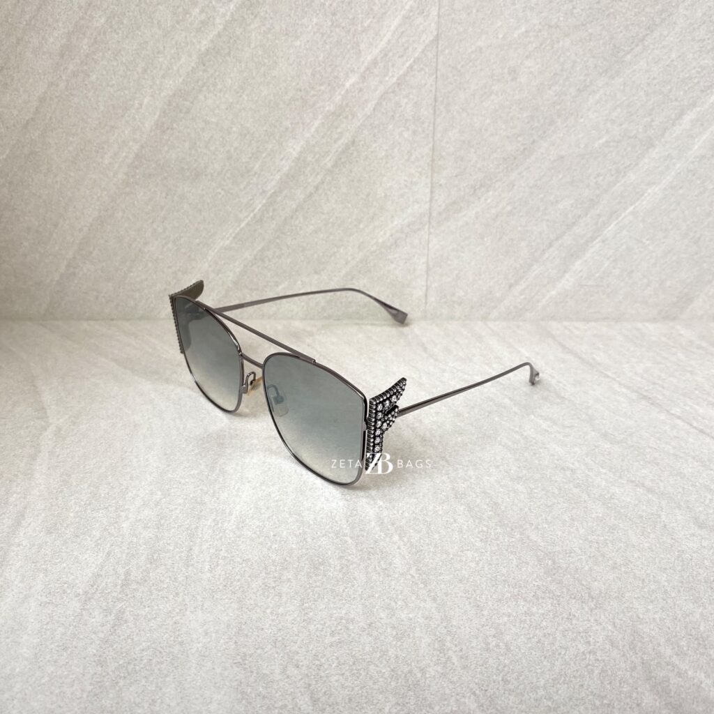Fendi Sunglasses Crystal Silver