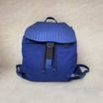 Bottega Veneta Backpack Flap Intrecciato Canvas Blue