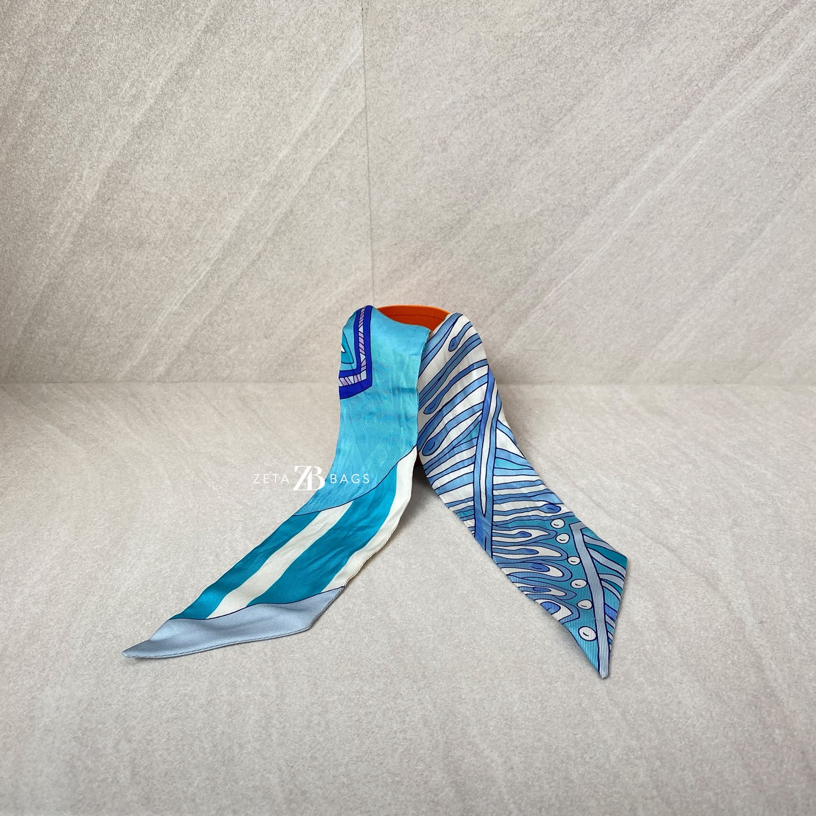 Hermes Twilly Le Jardin De La Maharani Blue Glacier