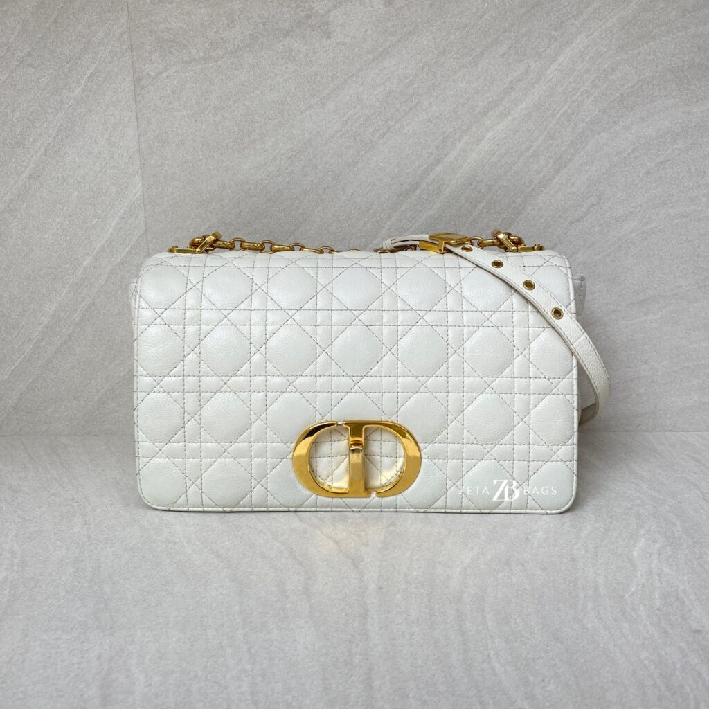 Dior Caro Large White GHW