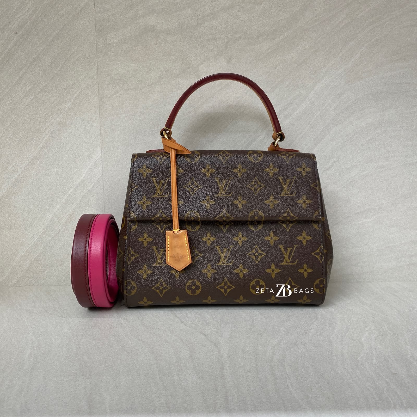 Louis Vuitton Cluny BB Monogram Bordeaux Fuschia GHW