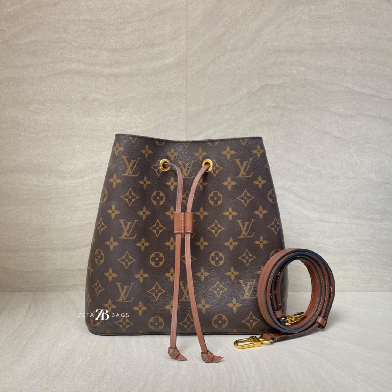 Louis Vuitton Neo Noe MM Monogram Caramel GHW