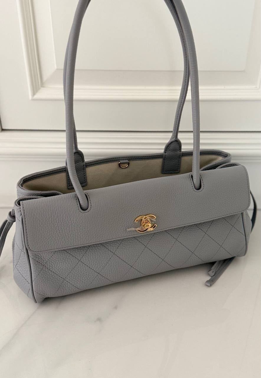 Chanel East West Urban Shoulder Tote in Grey Grained GHW
