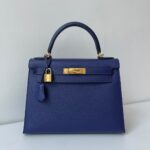Hermes Kelly 28 Blue Saphire Epsom Sellier GHW