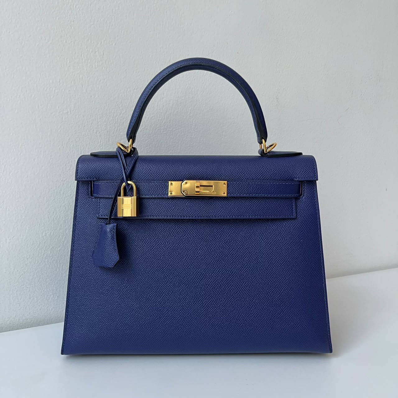Hermes Kelly 28 Blue Saphire Epsom Sellier GHW