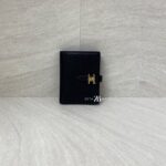 Celine Bifold Card Holder Triomphe Pontet Grained Black GHW