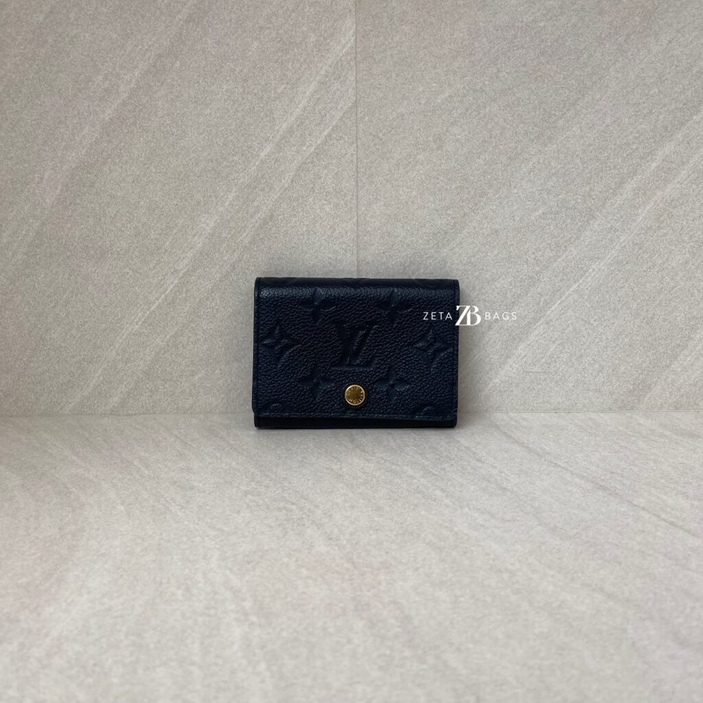 Louis Vuitton Envelope Business Card Monogram Empreinte Noir GHW