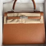 Hermes Kelly 25 Gold Epsom Sellier PHW