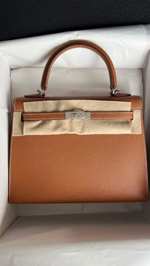 Hermes Kelly 25 Gold Epsom Sellier PHW