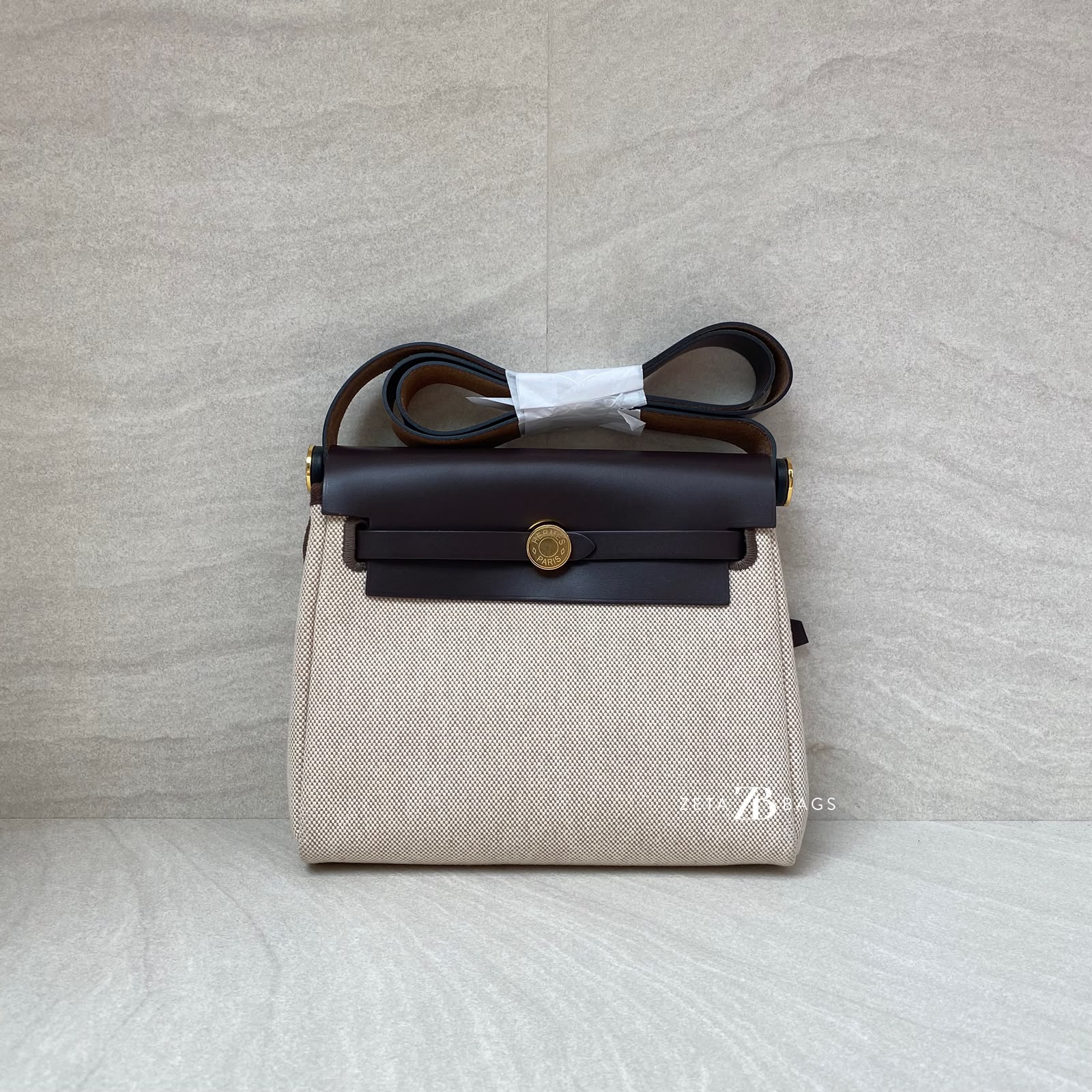 Hermes Mini Herbag 20 Beige Ebene Ecru GHW