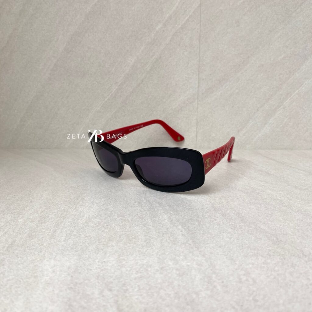 Chanel Sunglasses Black Red