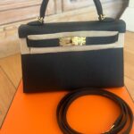 Hermes Kelly 20 black epsom GHW